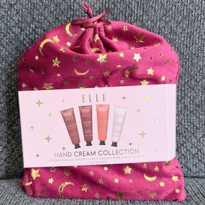 Elle Hand Cream 4 piece Set with Pink and Gold Accents - NWT
